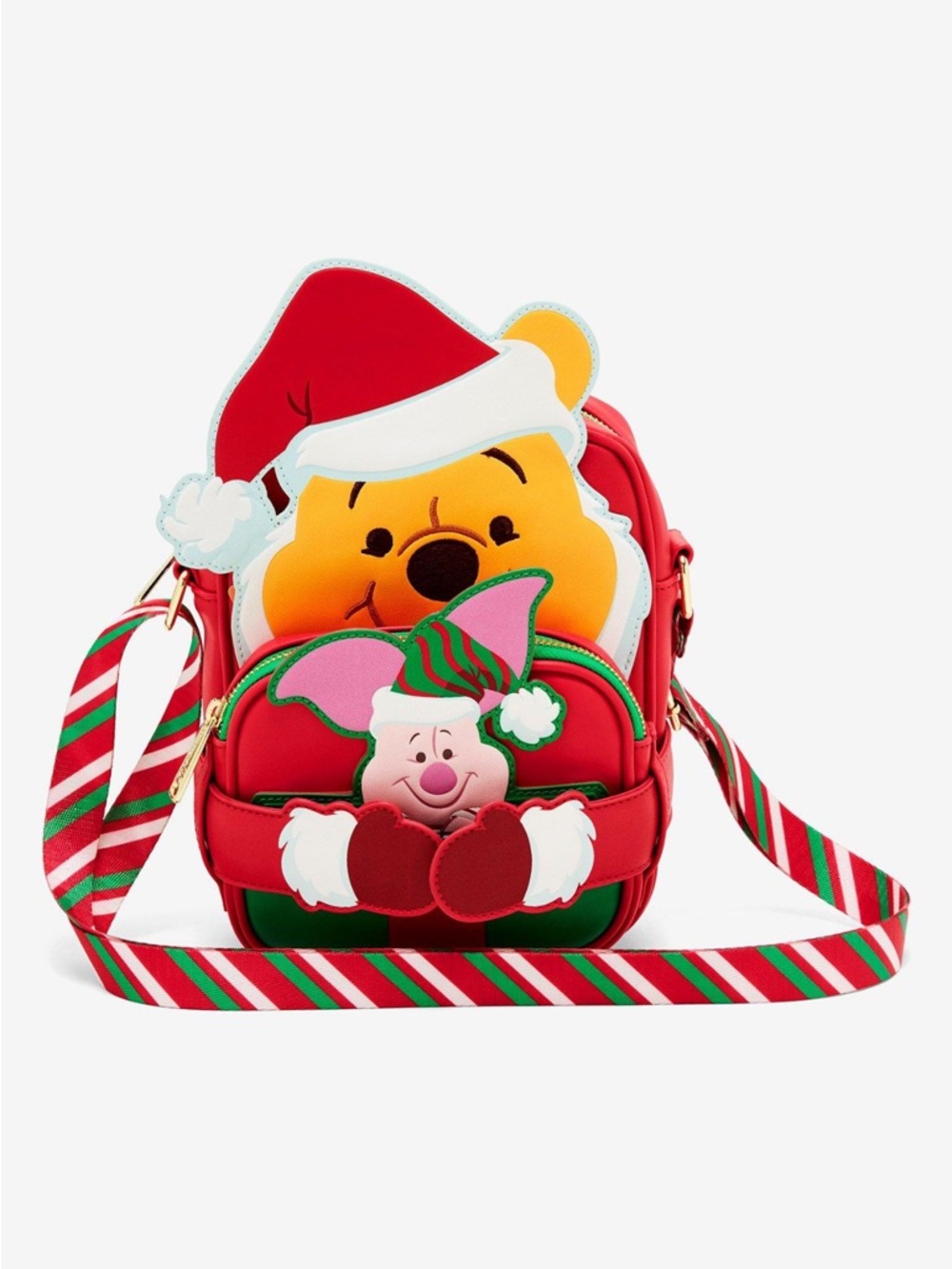 ♥️PRICE FIRM♥️Loungefly Disney Winnie the Pooh Winter Pooh Piglet Crossbody Bag